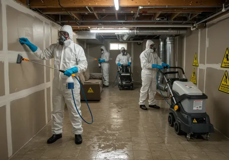 Basement Moisture Removal and Structural Drying process in Lead, SD